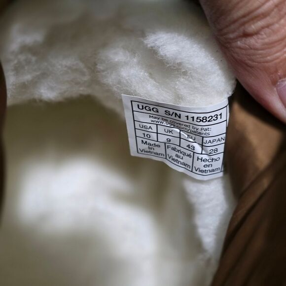 UGG Classic Mini Mod Chukka Boots 3M Chestnut Brown Men's 10 Fur Suede Insulate - Picture 13 of 15